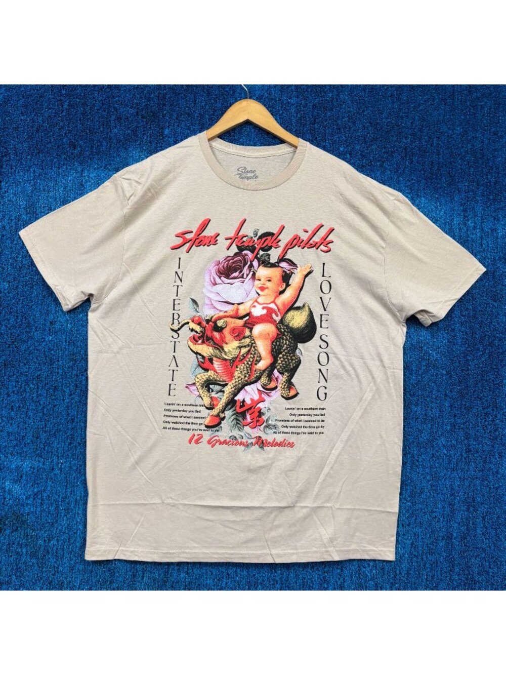 Stone Temple Pilots Interstate Lovesong Rock beige T-Shirt Size 2XL